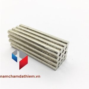 Nam châm viên tròn 4x1 mạ niken